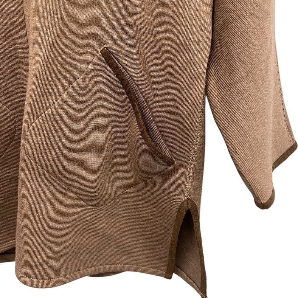 Soft Surroundings Wool Blend Cotswold Tunic Sweater in Taupe size petite XS - Picture 4 of 5